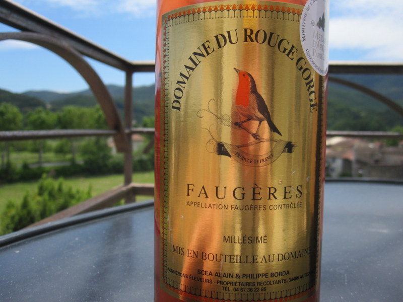 Medal winning wine from Faugères